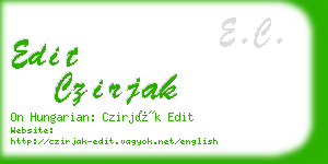 edit czirjak business card